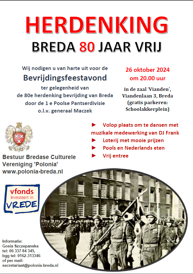 Uitnodiging Herdenking – Breda 80 Jaar Vrij